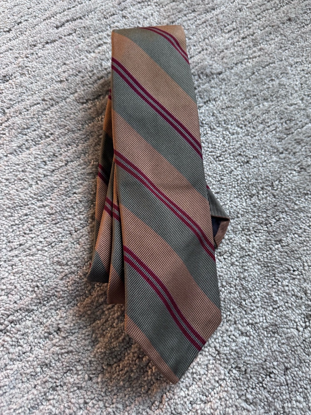 Robert Talbott Best of Class Silk Tie Made in England Regimental Stripe 3”